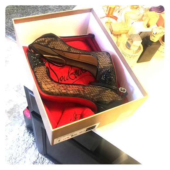 Christian Louboutin Lace Spike Stilettos - Picture 1 of 3